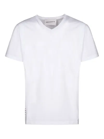 Amaranto V-neck Short-sleeve T-shirt In Multi