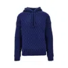 Amaranto Ven Knit Hoodie In Blue