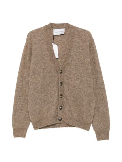 Amaranto V-neck Button-up Cardigan In Neutral