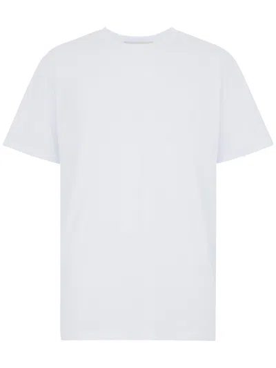 Amaranto White Crewneck Solid T-shirt
