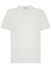 Amaranto White Linen Short-sleevet-shirt With Buttons In White
