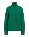 Amaranto Woman Turtleneck Green Size M Wool