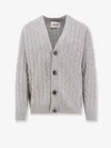 Amaranto Wool And Cashmere Cardigan In Gray