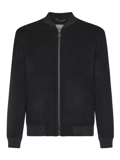 Amaranto Wool And Cashmere Jacket In Black