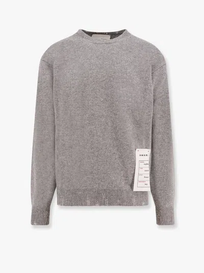 Amaranto Wool And Cashmere Sweater With Logoed Label