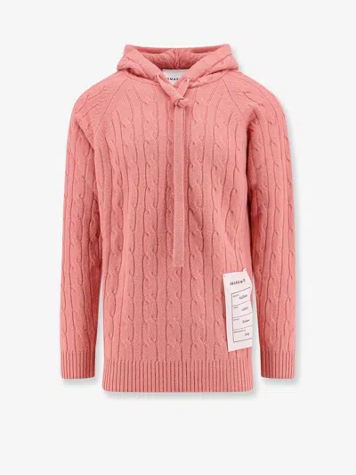 Amaranto Wool And Cashmere Sweater With Logoed Label