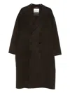 Amaranto Double-breasted Oversized Wool-cashmere Blend Coat In Brown