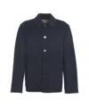 Amaranto Wool Blend Overshirt With Structured Design And Button Closure In Blue