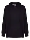 Amaranto Wool Knitted Hoodie In Black