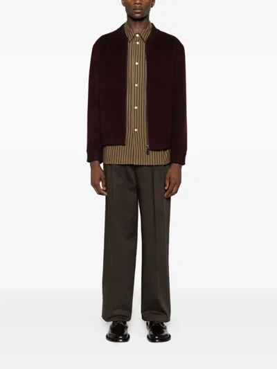 Amaranto Zip-up Jacket In Burgundy