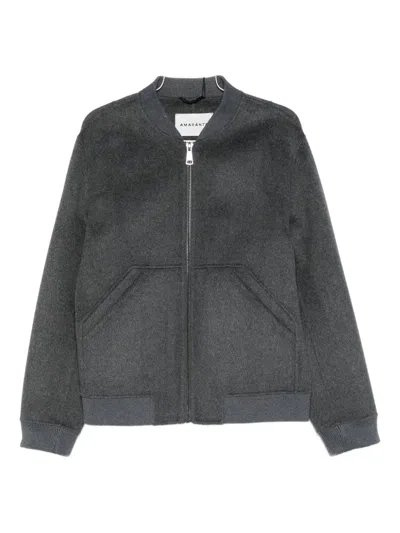 Amaranto Zip-up Jacket In Gray