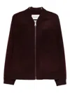 Amaranto Zip-up Pouch-pockets Bomber Jacket In Brown