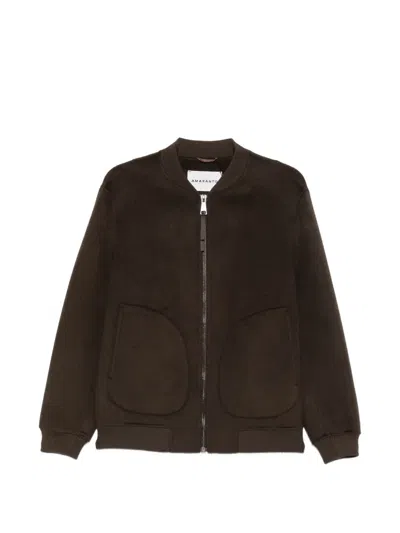 Amaranto Zip-up Bomber Jacket In Brown