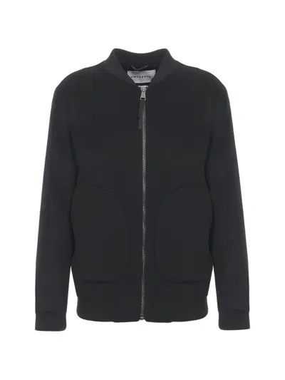 Amaranto Zip-up Bomber Jacket In Gray