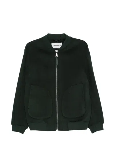 Amaranto Zip-up Bomber Jacket In Green
