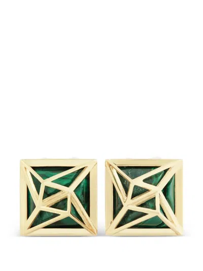 Amarin Kilimanjaro Malachite Earrings In Gold