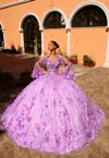 Amarra 54299 Long Quinceanera Dress Sweet 16 Ball Gown In Purple