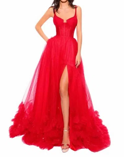 Amarra A-line Gown In Red