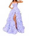 Amarra Dazzling Glittery Prom Dress In Periwinkle In Purple