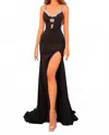 Amarra Fitted Gown In Black In Black