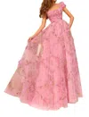 Amarra Floral Embellished Gown In Light Pink/multi In Multi
