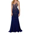 Amarra Poppy Gown In Navy In Blue