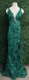 Amarra Prom Gown In Emerald In Gold