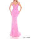 Amarra Sparkling Glitter Gown In Pink