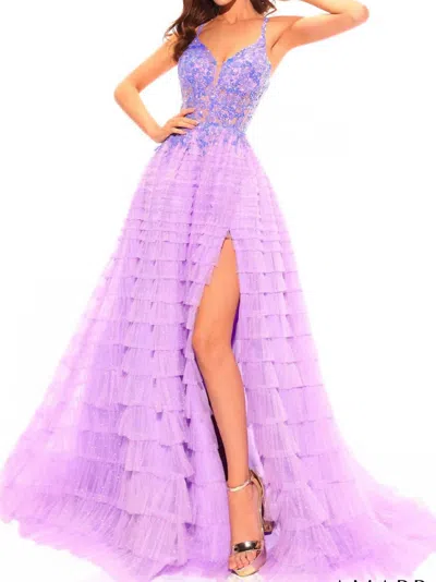 Amarra Spellbound V-neckline A-line Dress In Lilac In Purple