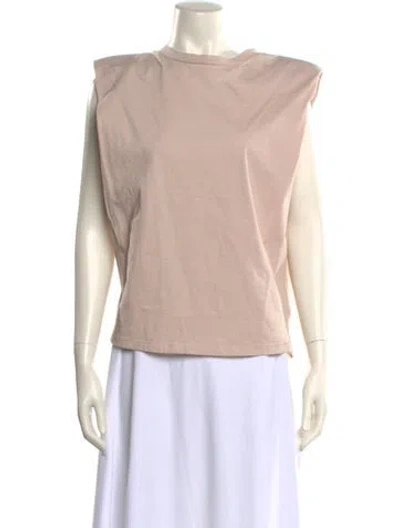 Pre-owned Amaryllis Bateau Neckline Sleeveless Blouse In Pink