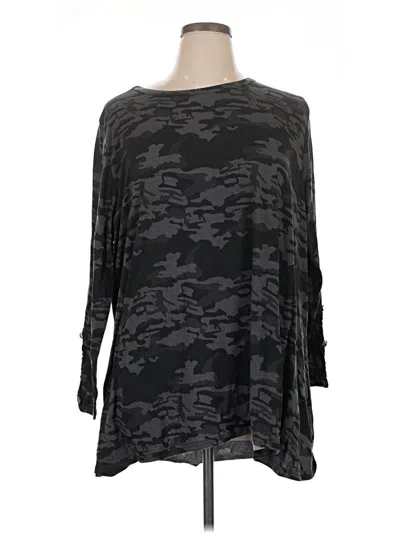 Pre-owned Amaryllis Long Sleeve Blouse In Black