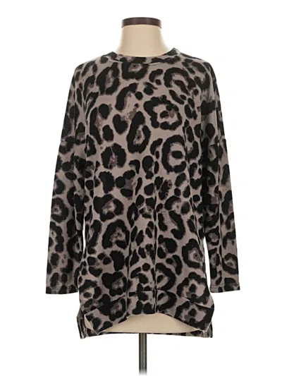 Pre-owned Amaryllis Long Sleeve Blouse In Brown