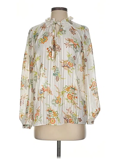 Pre-owned Amaryllis Long Sleeve Blouse In Ivory