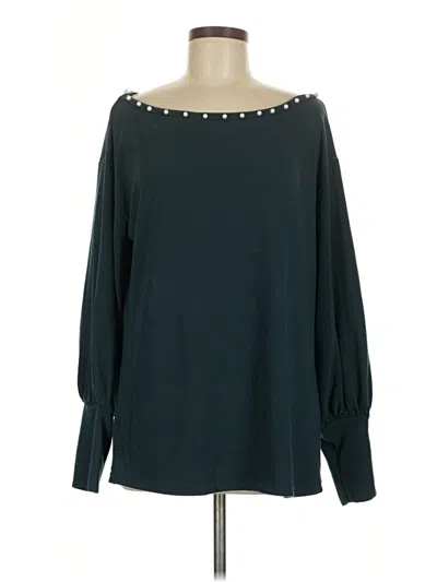 Pre-owned Amaryllis Long Sleeve Blouse In Teal