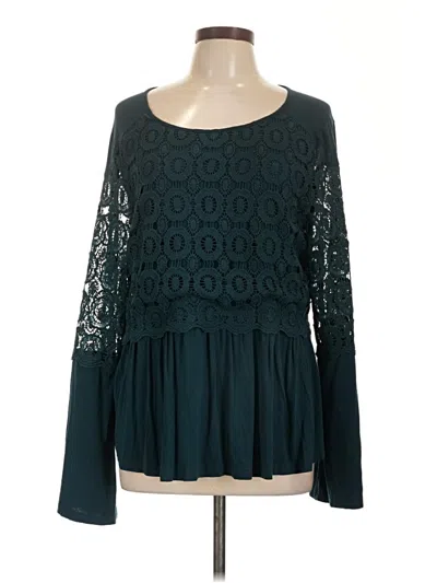 Pre-owned Amaryllis Long Sleeve Blouse In Teal