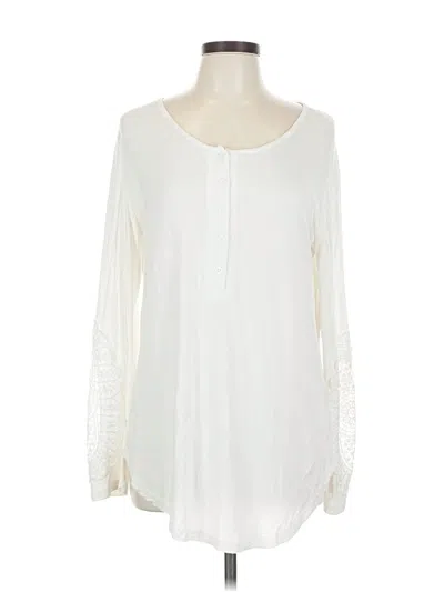 Pre-owned Amaryllis Long Sleeve Blouse In White