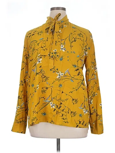 Pre-owned Amaryllis Long Sleeve Blouse In Yellow