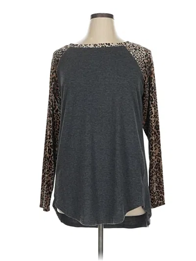 Pre-owned Amaryllis Long Sleeve T-shirt In Gray