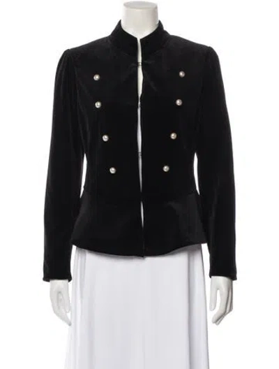 Pre-owned Amaryllis Mock Neck Sweater In Black