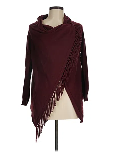 Pre-owned Amaryllis Poncho In Burgundy