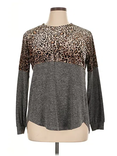 Pre-owned Amaryllis Pullover Sweater In Gray