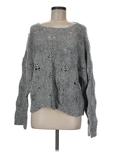 Pre-owned Amaryllis Pullover Sweater In Gray