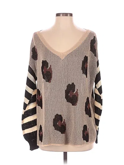 Pre-owned Amaryllis Pullover Sweater In Tan