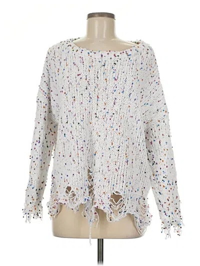 Pre-owned Amaryllis Pullover Sweater In White