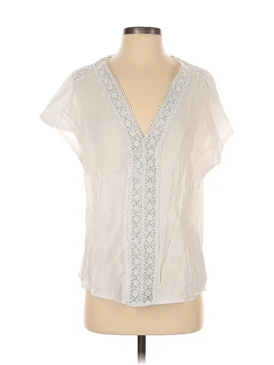 Pre-owned Amaryllis Short Sleeve Blouse In White