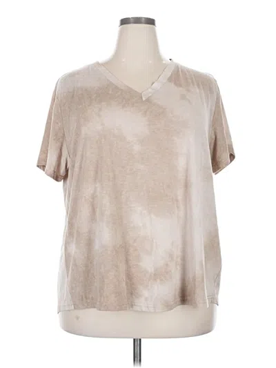 Pre-owned Amaryllis Short Sleeve Henley Shirt In Brown