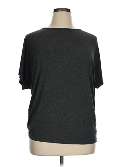 Pre-owned Amaryllis Short Sleeve Top Gray Crew Neck Tops