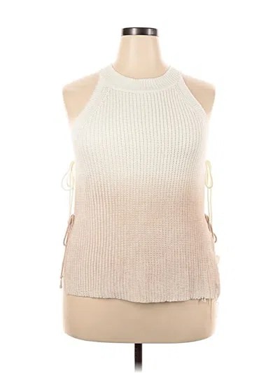 Pre-owned Amaryllis Sweater Vest In White