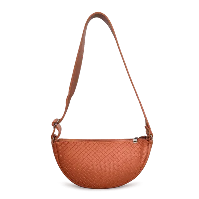 Amasouk Hilal Woven Leather Sling In Pink