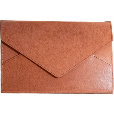 Amasouk Origami Envelope Clutch In Brown